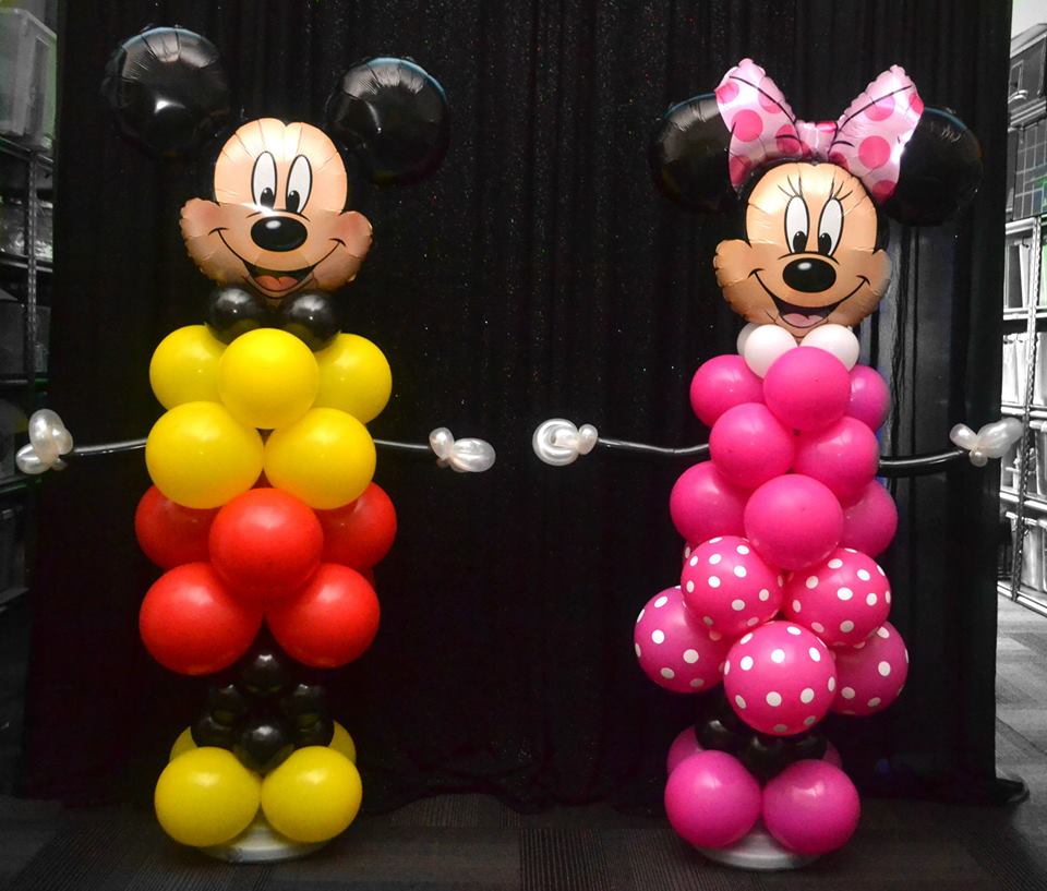 MICKEY AND MINNIE SHORT BALLOON COLUMNS