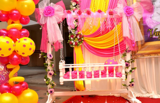 Baby Cot Rental With Deco for Girl