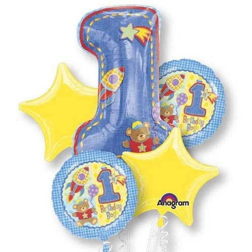 Hugs and stitches birthday balloon bouquet for boys