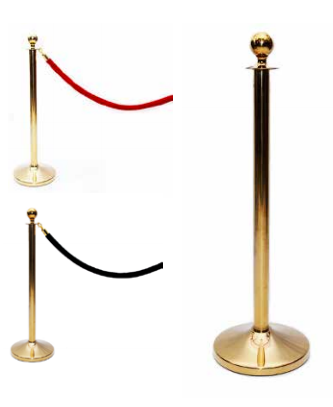 Gold Queue Poles