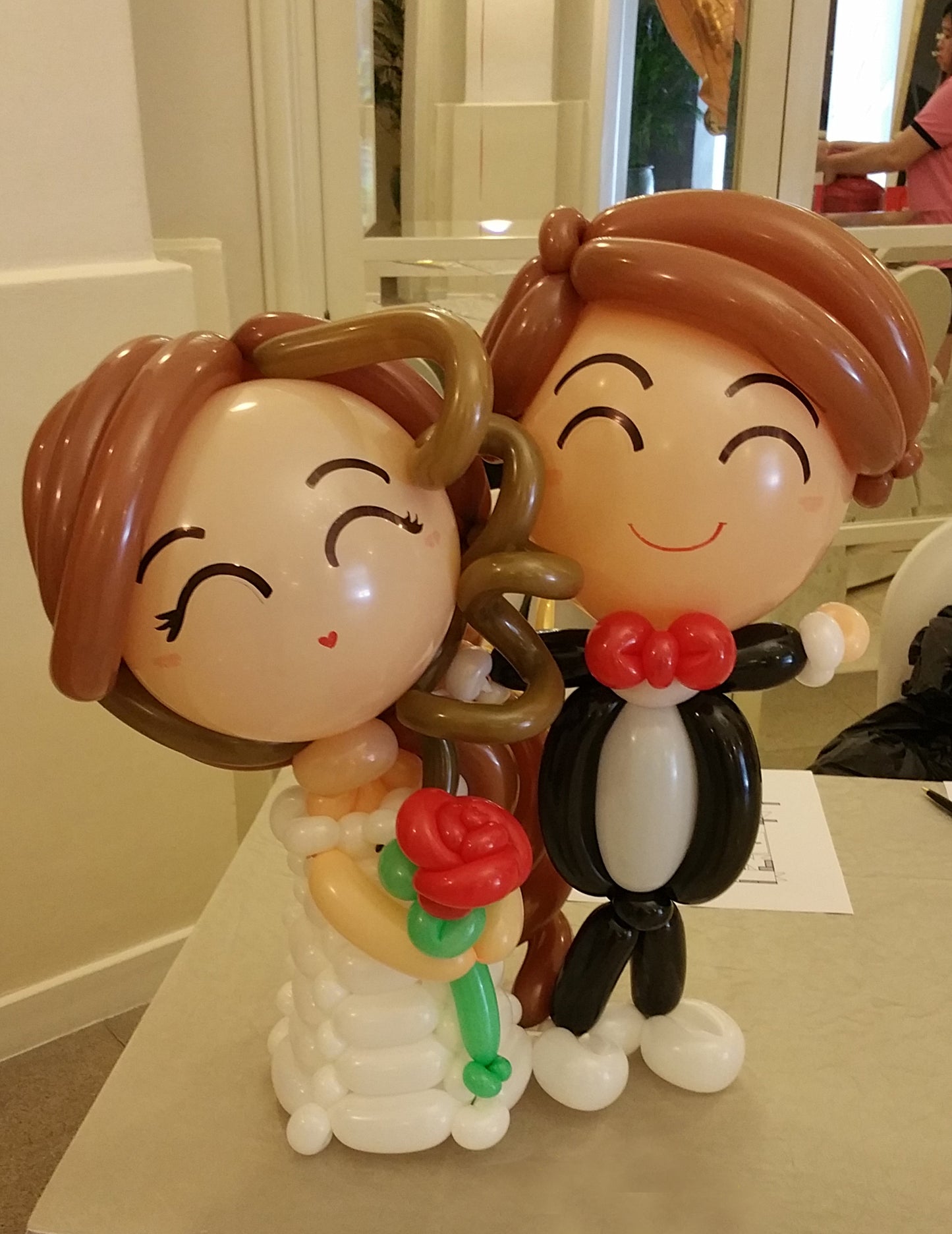 Reception Table Wedding Balloon Couples (Small size)