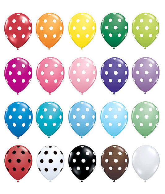 WHITE POLKA DOT BALLOONS