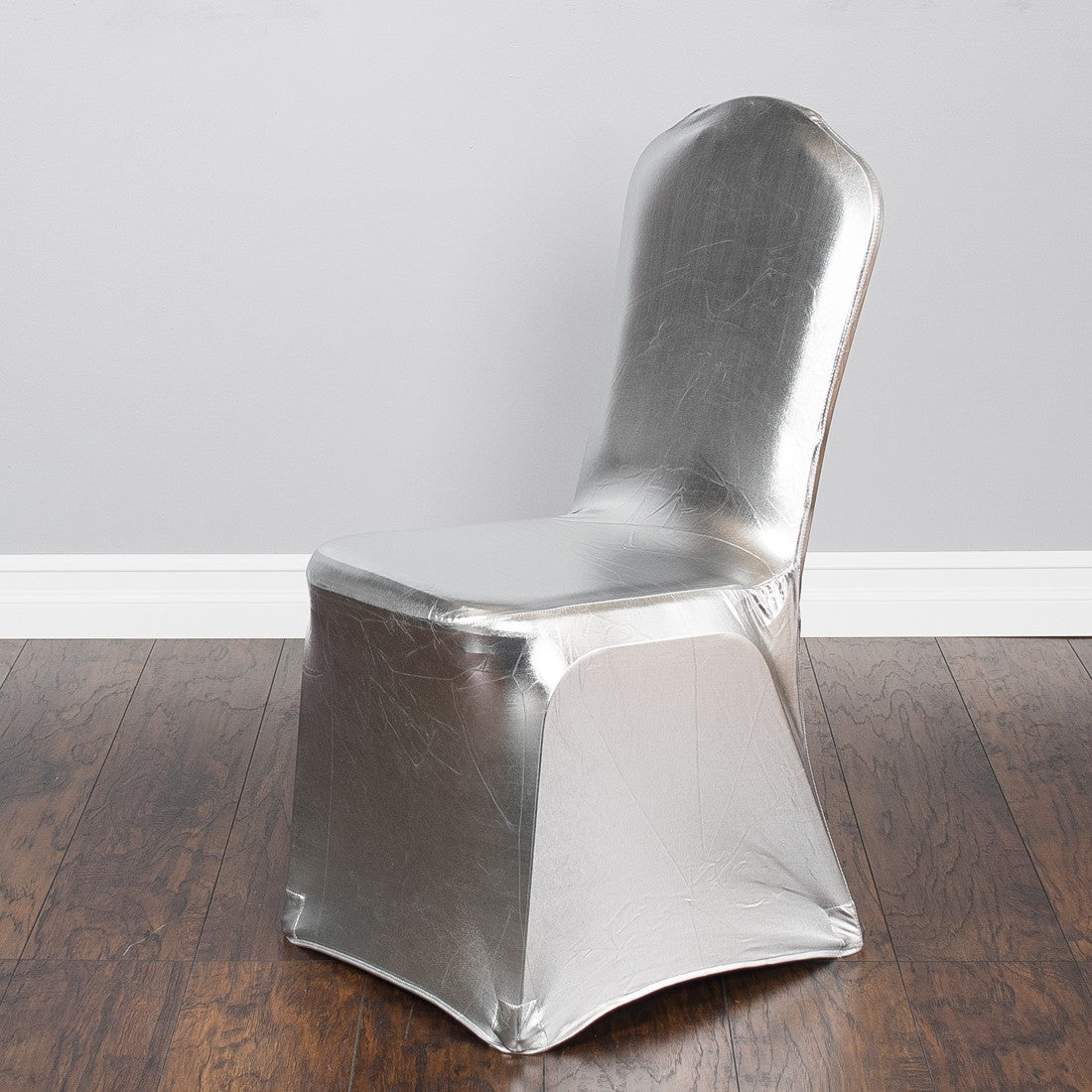 Metallic Silver Chair Cover