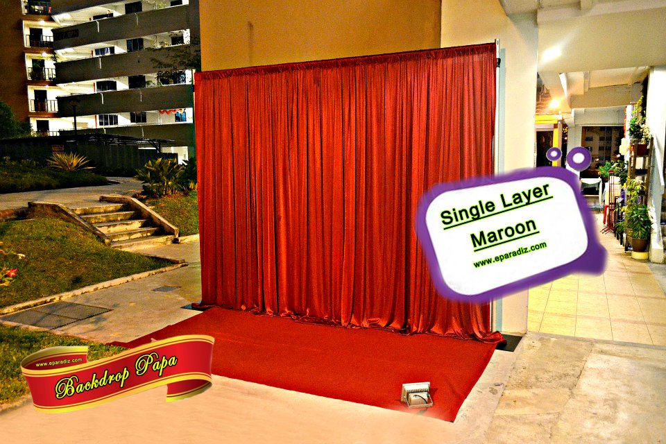 Single Layer Backdrop – Maroon